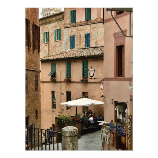 Café in Siena, Italien Fotodruck (Vorne)