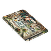 Café in Singapur Aquarellmalerei Magnet (Rechte Seite)