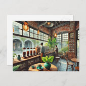 Café in Tainan Postkarte (Vorne/Hinten)