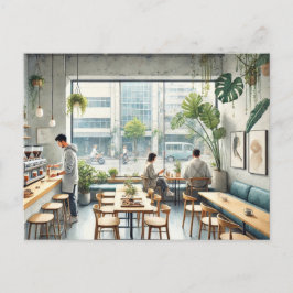 Cafe in Taipei Postkarte