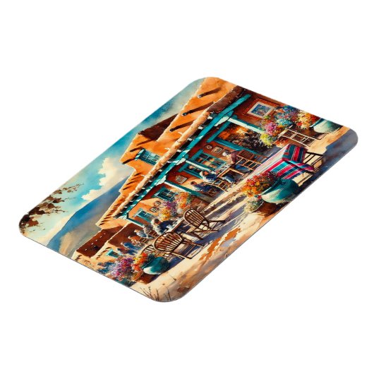 Café in Taos New Mexico Magnet (Linke Seite)