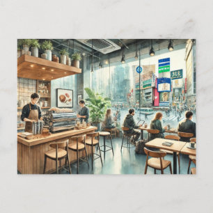Café in Tokio Postkarte
