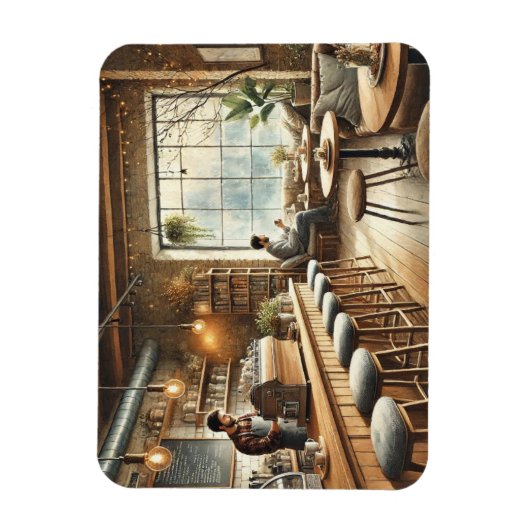 Café in Vancouver Tasse Magnet (Vertikal)