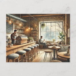 Café in Vancouver Tasse Postkarte