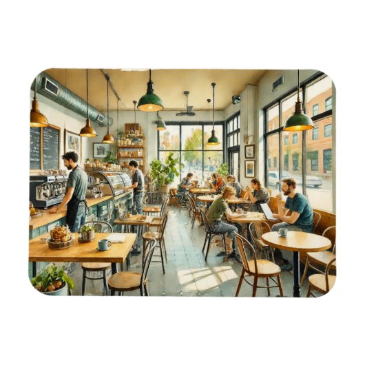 Café in West Lafayette Indiana Tasse Magnet (Horizontal)