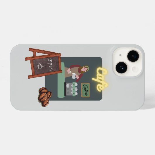Cafe iPhone hülle (Rückseite (Horizontal))