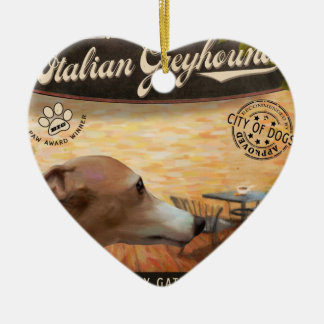 Café-italienischer Windhund Keramik Ornament