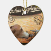 Café-italienischer Windhund Keramik Ornament (Links)