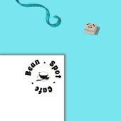 Café Kaffeecup & Spoon-Logo Gummistempel