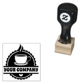 Café Kaffeefirma Name Gummistempel (Stempel)