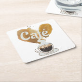 Café - Kaffeeliebhaber Rechteckiger Pappuntersetzer (angewinkelt)