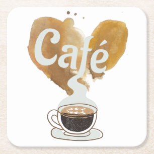 Café - Kaffeeliebhaber Rechteckiger Pappuntersetzer