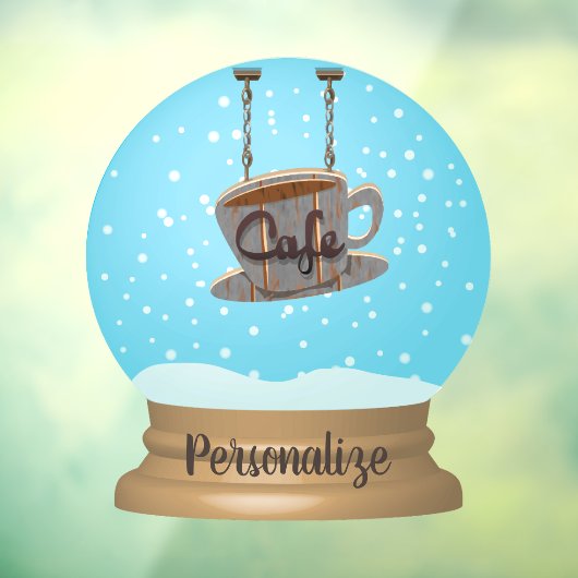 Café-Kaffeezeichen Schneedecke Verkleidung Fensteraufkleber (Blatt 3)