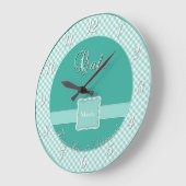 Cafe Kitchen Wall Clock - Chex MINT Große Wanduhr (Winkel)