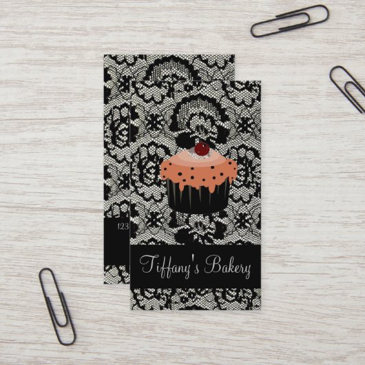 Café Konditorei Koch Bäckerei Kuchen Visitenkarte (Vorderseite/Rückseite Beispiel)