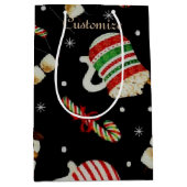 Café Latte Christmas Coffee Geschenktasche Mittlere Geschenktüte (Vorderseite)