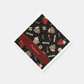 Café Latte Christmas Kaffee Napkin Serviette (Ecke)