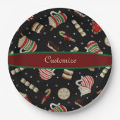 Café Latte Christmas Kaffee Pappteller (Vorderseite)