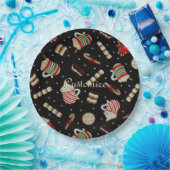 Café Latte Christmas Kaffeepapier Teller (Party)