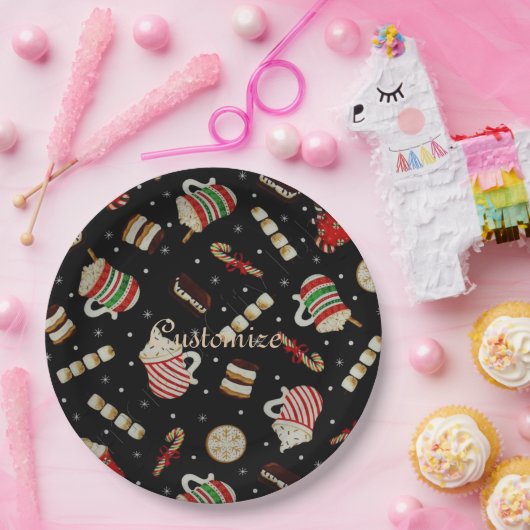 Café Latte Christmas Kaffeepapier Teller (Party)