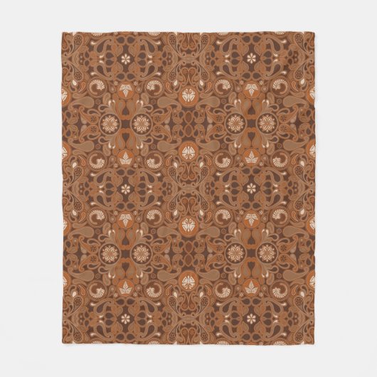 Café Latte Paisley Soft Fleece Blanket (Vorderseite)