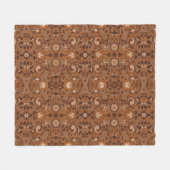Café Latte Paisley Soft Fleece Blanket (Vorderseite (Horizontal))