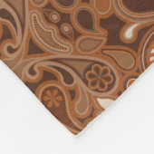 Café Latte Paisley Soft Fleece Blanket (Ecke)