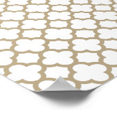 Cafe Latte Quatrefoil Poster (Ecke)