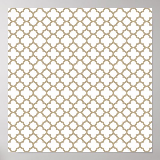 Cafe Latte Quatrefoil Poster (Vorne)