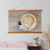 Cafe Latte Wandteppich Mit Holzrahmen (Schlafzimmer)