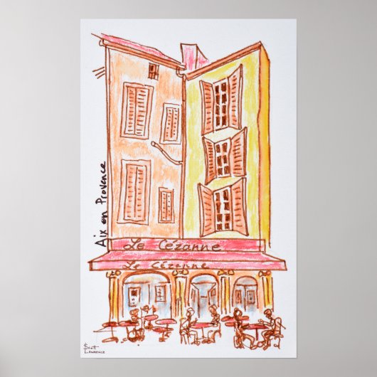 Café Le Cezanne, Aix en Provence, Frankreich Poster (Vorne)