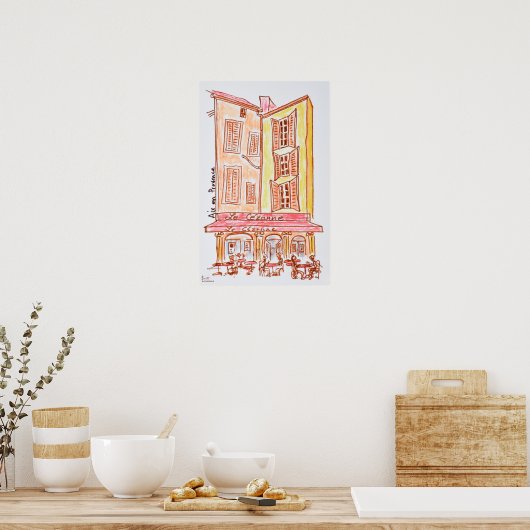 Café Le Cezanne, Aix en Provence, Frankreich Poster (Küche)