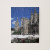 Cafe, Le Palais des Papes, Avignon, Vaucluse, Puzzle (Vertikal)
