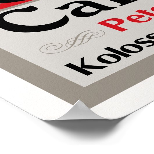 Café Leitmeyer, deutsche Retro-Café und Poster (Ecke)