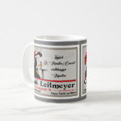 Café Leitmeyer, deutsche Retro-Café-Werft Kaffeetasse (Vorderseite Links)