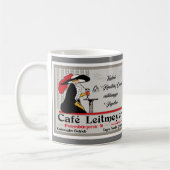 Café Leitmeyer, deutsche Retro-Café-Werft Kaffeetasse (Links)