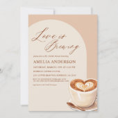 Café Liebe ist Brewing Coffee Arch Brautparty Einladung (Vorderseite)