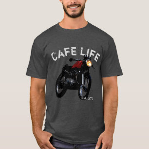 "Cafe Life" Cafe Racer Vintage Motorrad T-Shirt