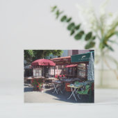Café Life in Frankreich Postkarte (Stehend Vorderseite)