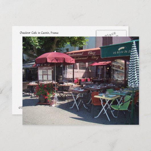 Café Life in Frankreich Postkarte (Vorne/Hinten)