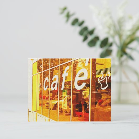 Café Life Postkarte (Stehend Vorderseite)
