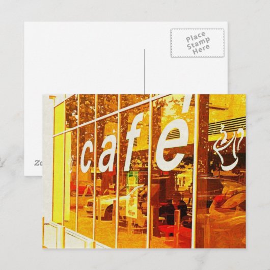 Café Life Postkarte (Vorne/Hinten)