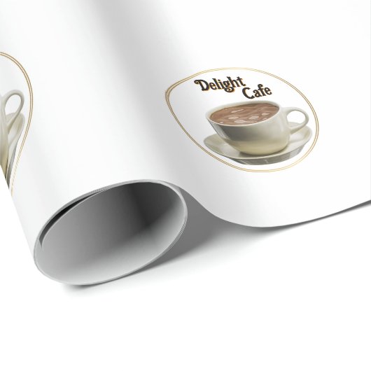 Café-Logo Geschenkpapier (Rolleneckpunkt)