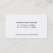 Café-Logo | Restaurant Visitenkarte (Rückseite)