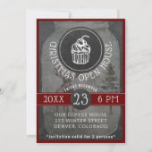 Café-Logo Weihnachtswohnung | Kopfbrett Einladung (Vorderseite)