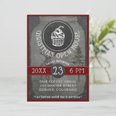 Café-Logo Weihnachtswohnung | Kopfbrett Einladung (Stehend Vorderseite)