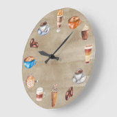 Café Lover Bar Shop House Große Wanduhr (Winkel)