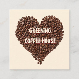 Café-Loyalität des Coffee Shops Bohnen Quadratische Visitenkarte