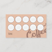 Café Loyalty Card Kaffee Shop Treuekarte (Rückseite)