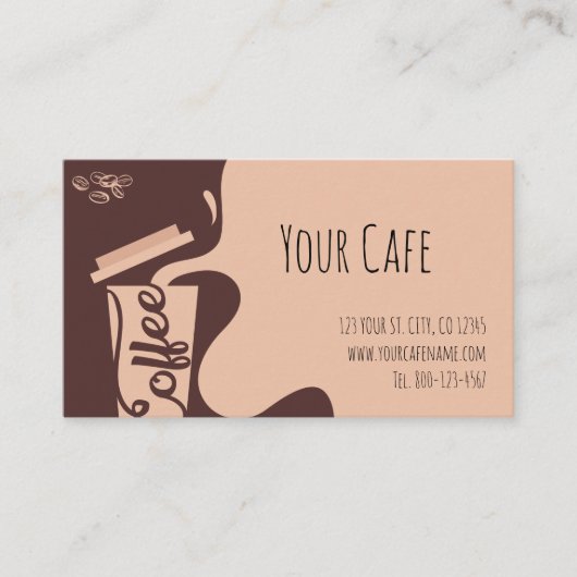 Café Loyalty Card Kaffee Shop Treuekarte (Vorderseite)